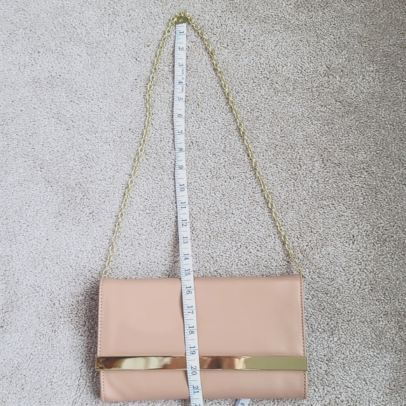 Steve Madden Nude Leather Clutch with Gold accent - Picture 14 of 15